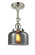 Bell - 1 Light - 8 inch - Polished Nickel - Adjustable Semi-Flush Mount (3442|201F-PN-G73)