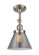 Cone - 1 Light - 8 inch - Brushed Satin Nickel - Adjustable Semi-Flush Mount (3442|201F-SN-G43)