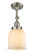Bell - 1 Light - 5 inch - Brushed Satin Nickel - Adjustable Semi-Flush Mount (3442|201F-SN-G51)
