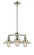 Halophane - 3 Light - 22 inch - Polished Nickel - Stem Hung - Chandelier (3442|207-PN-G2)