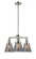 Cone - 3 Light - 19 inch - Polished Nickel - Stem Hung - Chandelier (3442|207-PN-G63)