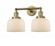 Bell - 2 Light - 19 inch - Brushed Brass - Adjustable Bath Vanity Light (3442|208-BB-G71)