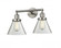 Cone - 2 Light - 18 inch - Brushed Satin Nickel - Adjustable Bath Vanity Light (3442|208-SN-G42)