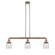 Bell - 3 Light - 38 inch - Antique Copper - Stem Hung - Adjustable Island Light (3442|213-AC-G52)