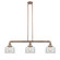 Bell - 3 Light - 41 inch - Antique Copper - Stem Hung - Adjustable Island Light (3442|213-AC-G72)