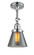 Cone - 1 Light - 6 inch - Polished Chrome - Adjustable Semi-Flush Mount (3442|201F-PC-G63)