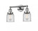 Bell - 2 Light - 16 inch - Polished Chrome - Adjustable Bath Vanity Light (3442|208-PC-G52)