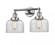 Bell - 2 Light - 19 inch - Polished Chrome - Adjustable Bath Vanity Light (3442|208-PC-G72)
