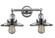 Railroad - 2 Light - 18 inch - Polished Chrome - Adjustable Bath Vanity Light (3442|208-PC-M7)