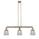 Chatham - 3 Light - 39 inch - Antique Copper - Stem Hung - Adjustable Island Light (3442|213-AC-G142)