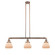 Fulton - 3 Light - 39 inch - Antique Copper - Stem Hung - Adjustable Island Light (3442|213-AC-G171)