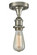 Bare Bulb - 1 Light - 5 inch - Brushed Satin Nickel - Semi-Flush Mount (3442|516-1C-SN)