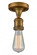Bare Bulb - 1 Light - 5 inch - Brushed Brass - Semi-Flush Mount (3442|517-1C-BB)