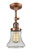 Bellmont - 1 Light - 6 inch - Antique Copper - Adjustable Semi-Flush Mount (3442|201F-AC-G194)