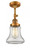 Bellmont - 1 Light - 6 inch - Brushed Brass - Adjustable Semi-Flush Mount (3442|201F-BB-G192)