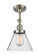 Cone - 1 Light - 8 inch - Brushed Satin Nickel - Adjustable Semi-Flush Mount (3442|201F-SN-G44)