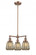 Chatham - 3 Light - 24 inch - Antique Copper - Stem Hung - Chandelier (3442|207-AC-G146)