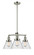 Cone - 3 Light - 22 inch - Polished Nickel - Stem Hung - Chandelier (3442|207-PN-G44)
