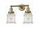 Canton - 2 Light - 17 inch - Brushed Brass - Adjustable Bath Vanity Light (3442|208-BB-G184)