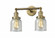 Bell - 2 Light - 16 inch - Brushed Brass - Adjustable Bath Vanity Light (3442|208-BB-G54)