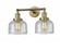 Bell - 2 Light - 19 inch - Brushed Brass - Adjustable Bath Vanity Light (3442|208-BB-G74)