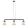 Bellmont - 3 Light - 39 inch - Antique Copper - Stem Hung - Adjustable Island Light (3442|213-AC-G192)