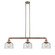 Bell - 3 Light - 41 inch - Antique Copper - Stem Hung - Adjustable Island Light (3442|213-AC-G74)