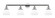 Fulton - 4 Light - 43 inch - Polished Chrome - Adjustable Bath Vanity Light (3442|215-PC-G171)