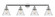 Cone - 4 Light - 44 inch - Polished Chrome - Adjustable Bath Vanity Light (3442|215-PC-G44)