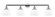 Bell - 4 Light - 44 inch - Polished Chrome - Adjustable Bath Vanity Light (3442|215-PC-G71)