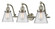 Cone - 3 Light - 28 inch - Brushed Satin Nickel - Adjustable Bath Vanity Light (3442|515-3W-SN-G62)