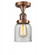 Bell - 1 Light - 5 inch - Antique Copper - Semi-Flush Mount (3442|517-1CH-AC-G52)
