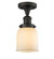 Bell - 1 Light - 5 inch - Oil Rubbed Bronze - Semi-Flush Mount (3442|517-1CH-OB-G51)