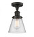 Cone - 1 Light - 7 inch - Oil Rubbed Bronze - Semi-Flush Mount (3442|517-1CH-OB-G64)