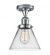 Cone - 1 Light - 8 inch - Polished Chrome - Semi-Flush Mount (3442|517-1CH-PC-G42)