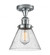 Cone - 1 Light - 8 inch - Polished Chrome - Semi-Flush Mount (3442|517-1CH-PC-G44)