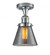 Cone - 1 Light - 7 inch - Polished Chrome - Semi-Flush Mount (3442|517-1CH-PC-G63)