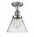 Cone - 1 Light - 8 inch - Polished Nickel - Semi-Flush Mount (3442|517-1CH-PN-G42)