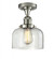 Bell - 1 Light - 8 inch - Polished Nickel - Semi-Flush Mount (3442|517-1CH-PN-G72)