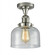 Bell - 1 Light - 8 inch - Polished Nickel - Semi-Flush Mount (3442|517-1CH-PN-G74)