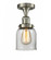 Bell - 1 Light - 5 inch - Brushed Satin Nickel - Semi-Flush Mount (3442|517-1CH-SN-G52)