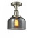 Bell - 1 Light - 8 inch - Brushed Satin Nickel - Semi-Flush Mount (3442|517-1CH-SN-G73)