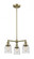 Bell - 3 Light - 19 inch - Antique Brass - Stem Hung - Chandelier (3442|207-AB-G54)