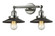 Railroad - 2 Light - 18 inch - Polished Nickel - Adjustable Bath Vanity Light (3442|208-PN-M6BK)