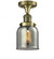 Bell - 1 Light - 5 inch - Antique Brass - Semi-Flush Mount (3442|517-1CH-AB-G53)