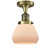 Fulton - 1 Light - 7 inch - Antique Brass - Semi-Flush Mount (3442|517-1CH-AB-G171)
