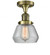 Fulton - 1 Light - 7 inch - Antique Brass - Semi-Flush Mount (3442|517-1CH-AB-G172)