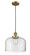 Bell - 1 Light - 12 inch - Brushed Brass - Cord hung - Mini Pendant (3442|201C-BB-G72-L)