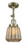 Chatham - 1 Light - 7 inch - Antique Brass - Adjustable Semi-Flush Mount (3442|201F-AB-G146-LED)