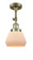 Fulton - 1 Light - 7 inch - Antique Brass - Adjustable Semi-Flush Mount (3442|201F-AB-G171-LED)